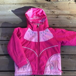 Girls Spyder princess ski jacket